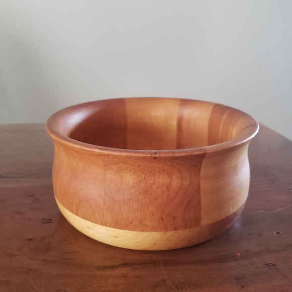 Wooden Bowl William Sonoma Tulip Salad Bowl Wood handmade 6in - Picture 3 of 7